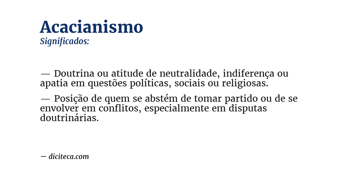 Significado de acacianismo