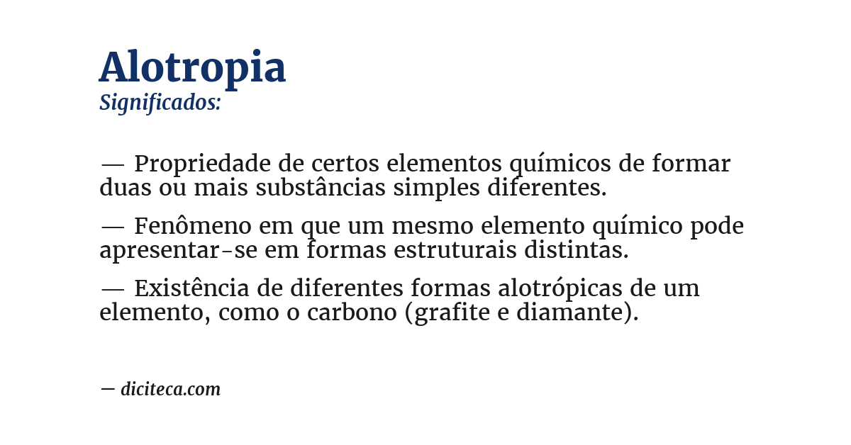 Significado de alotropia