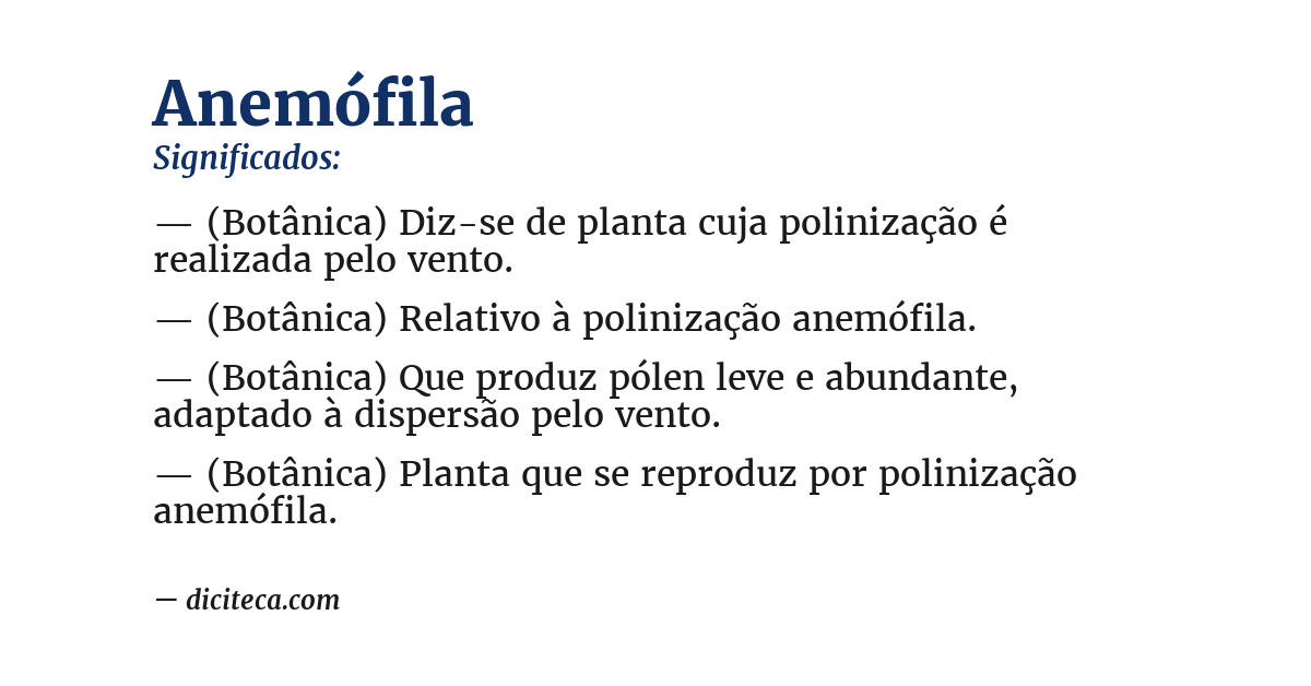 Significado de anemófila