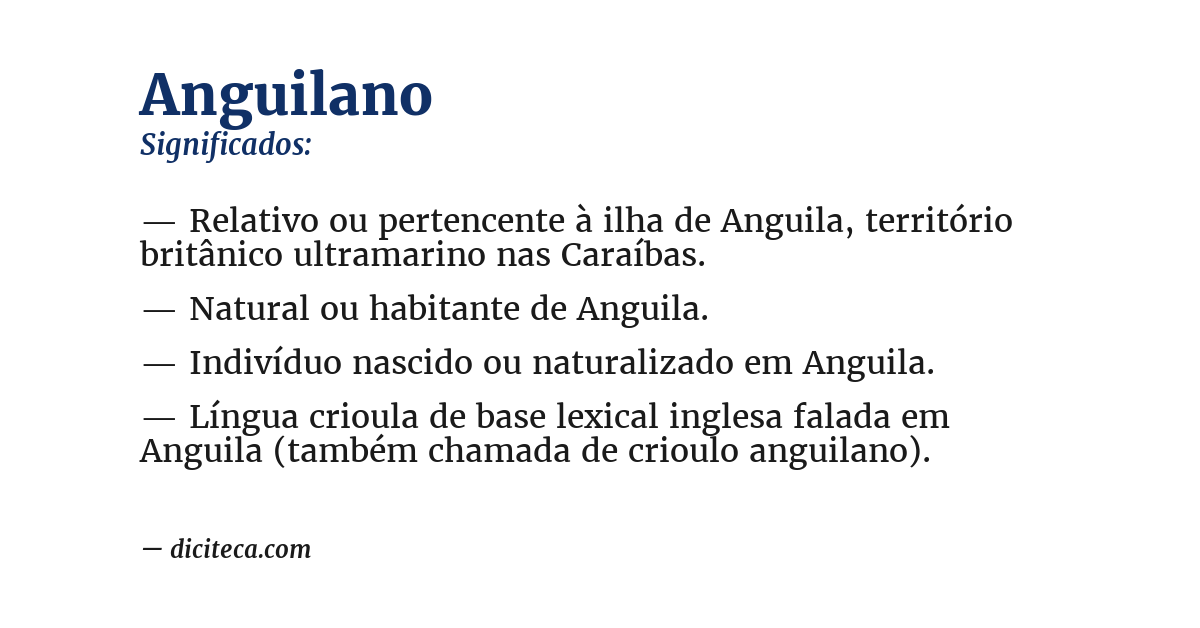 Significado de anguilano