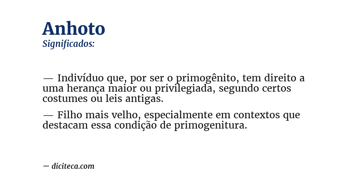 Significado de anhoto