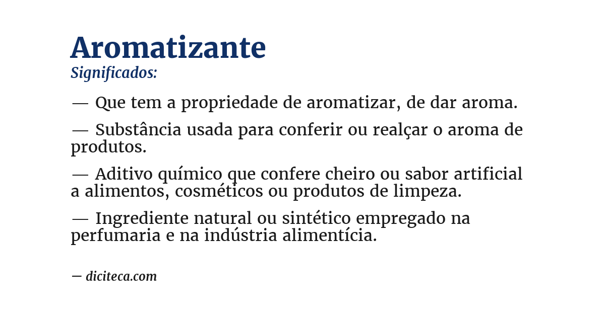 Significado de aromatizante