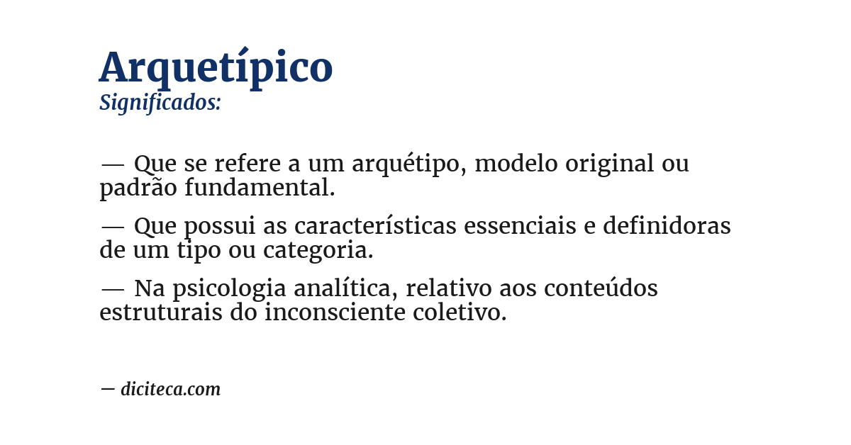 Significado de arquetípico