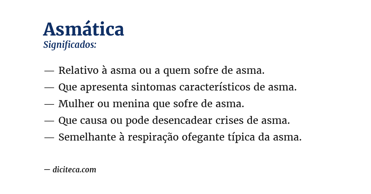 Significado de asmática