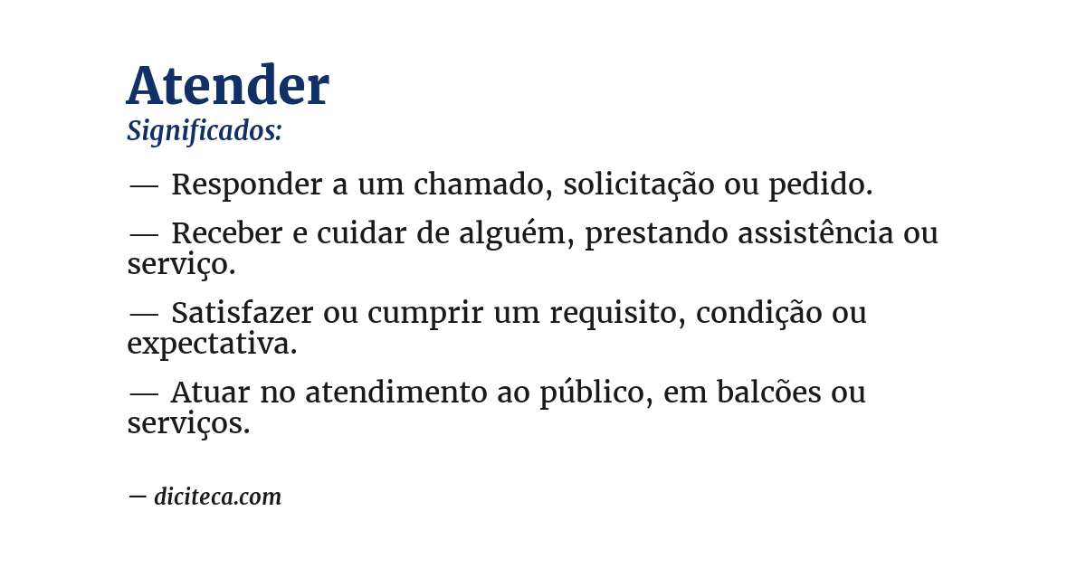 Significado de atender