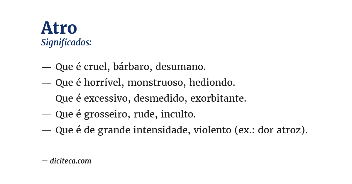 Significado de atro