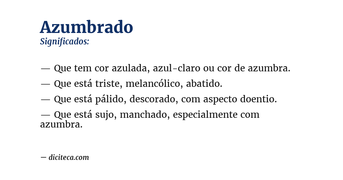 Significado de azumbrado