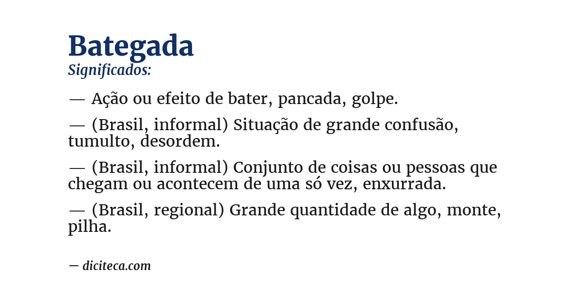 Significado de bategada