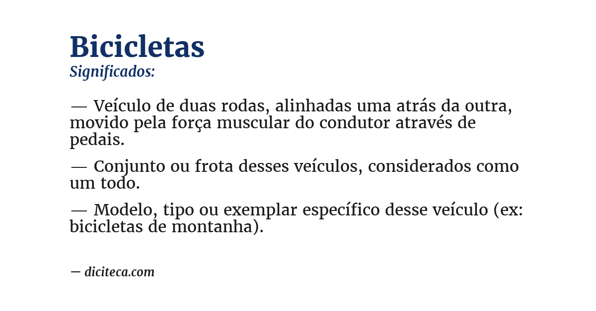 Significado de bicicletas