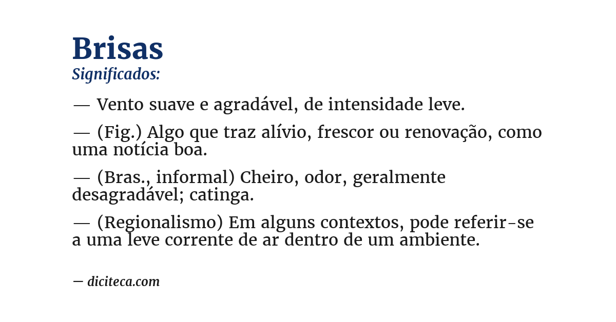 Significado de brisas