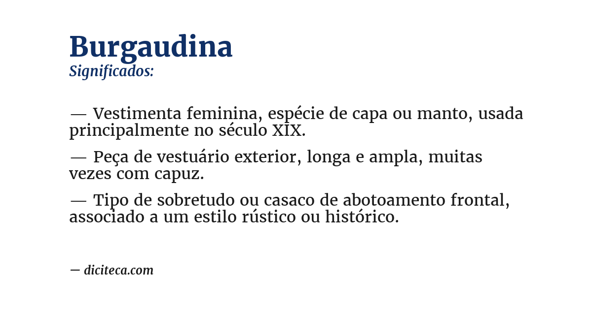 Significado de burgaudina
