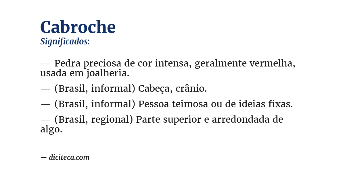 Significado de cabroche