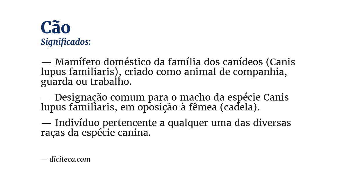 Significado de cão