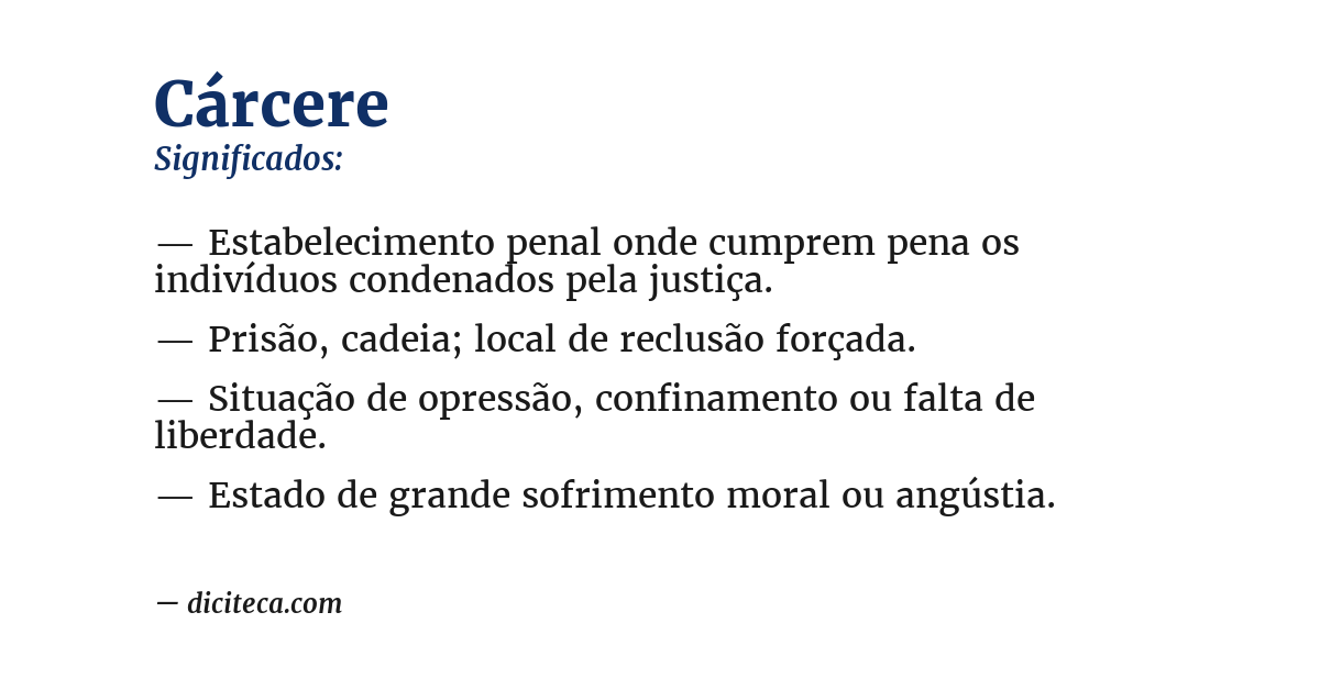 Significado de cárcere