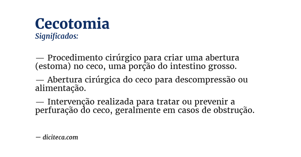 Significado de cecotomia