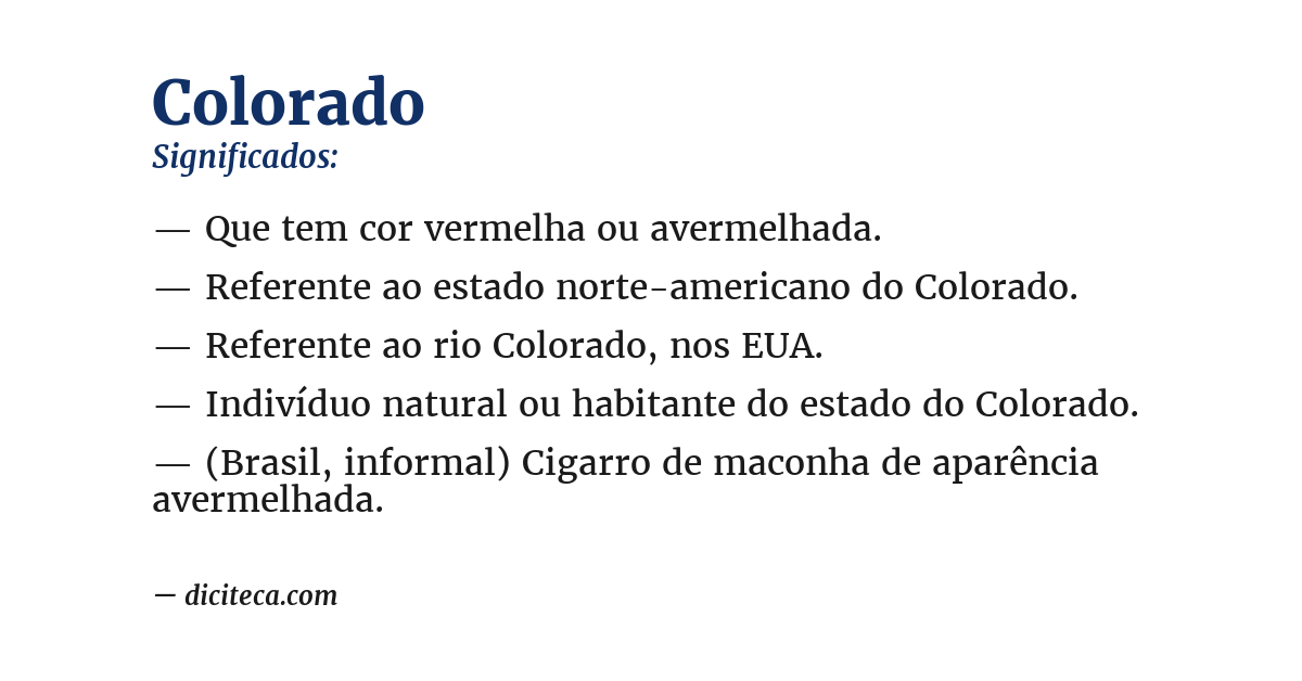 Significado de colorado