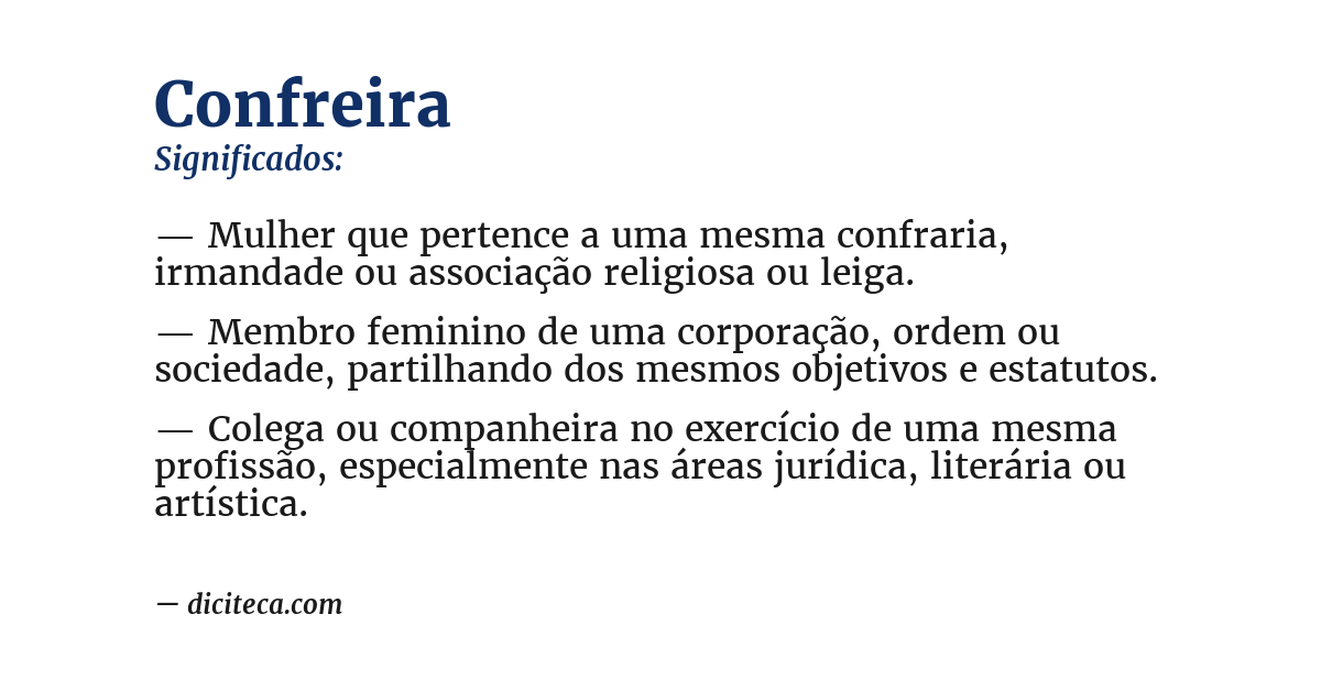 Significado de confreira