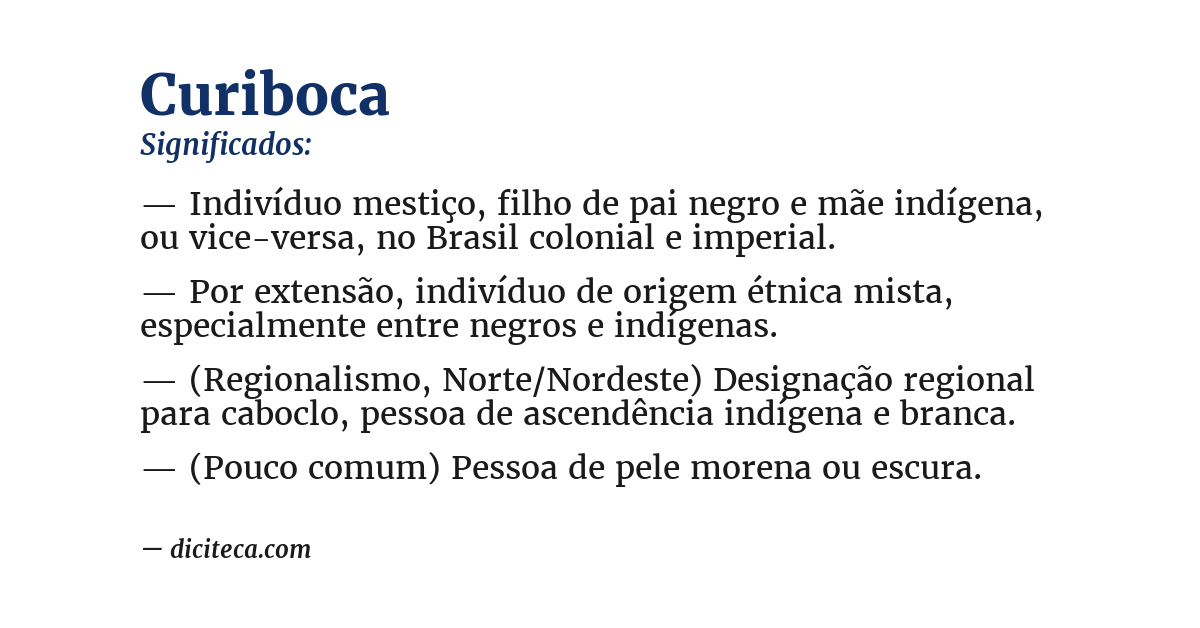 Significado de curiboca