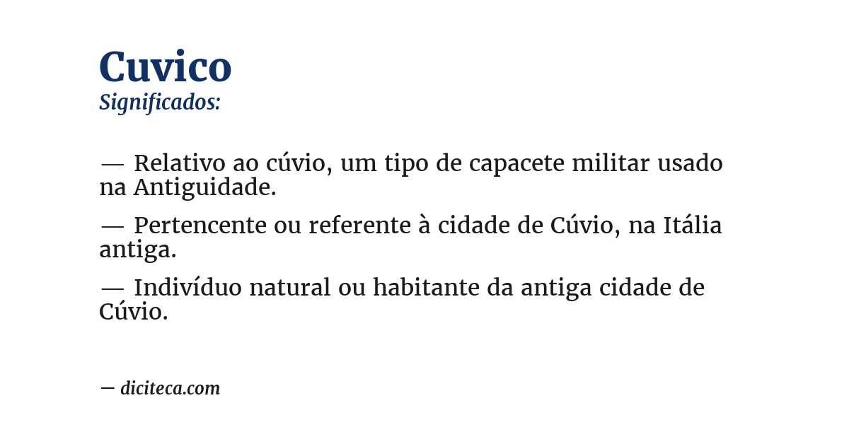 Significado de cuvico