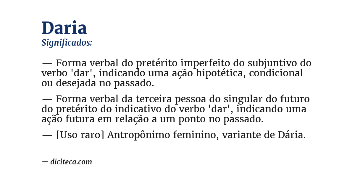 Significado de daria