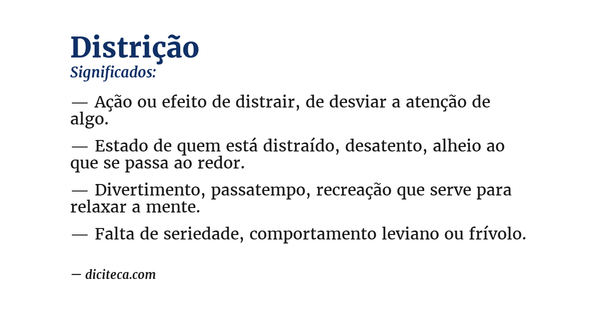 Significado de distrição