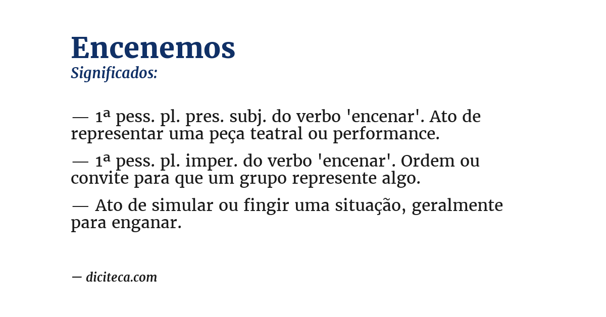 Significado de encenemos