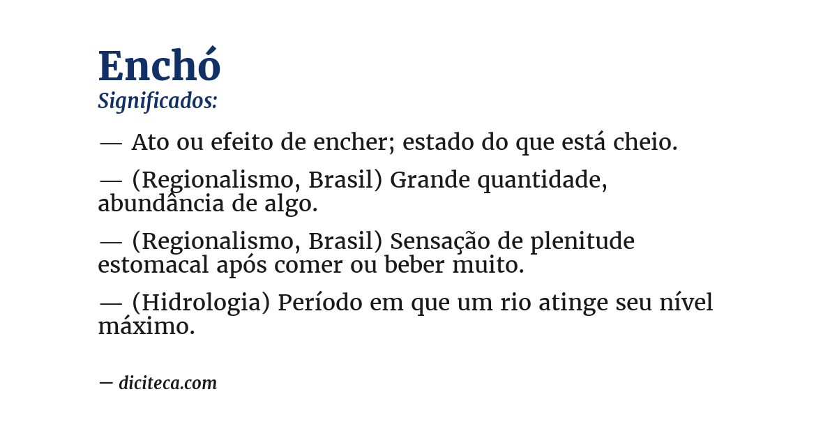 Significado de enchó