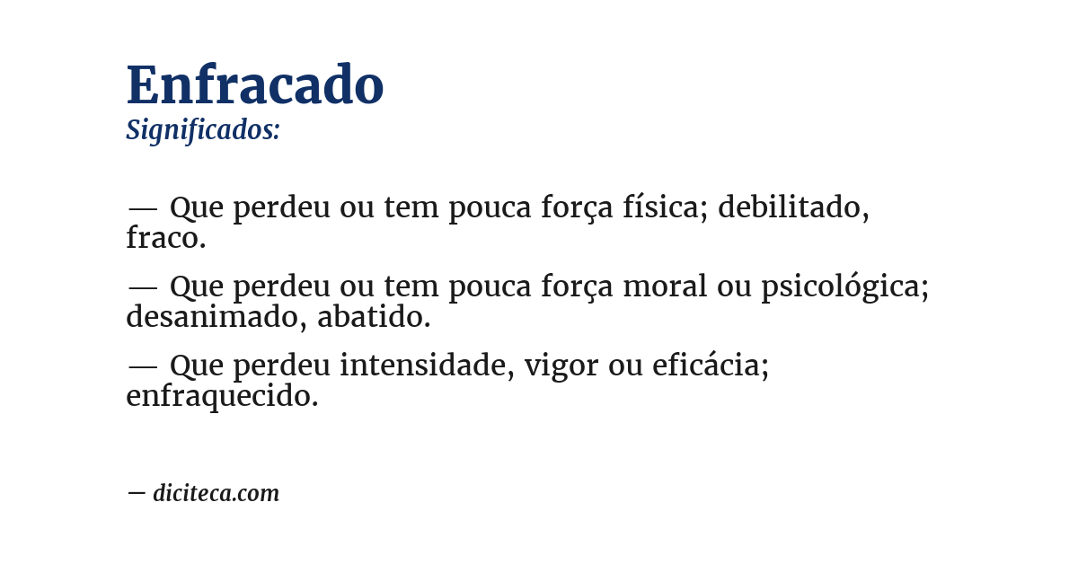 Significado de enfracado