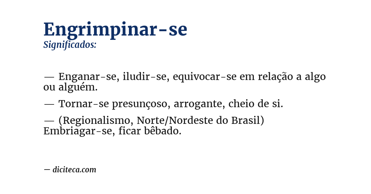 Significado de engrimpinar-se