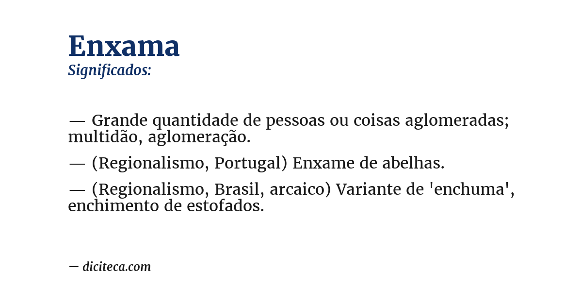 Significado de enxama