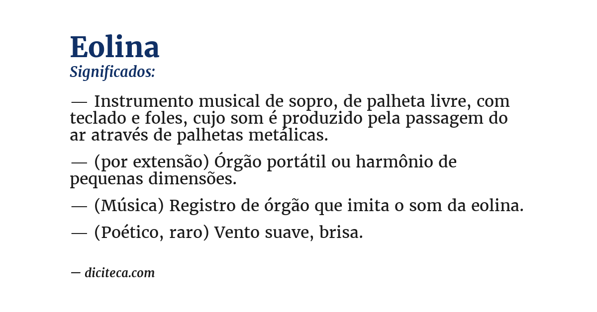 Significado de eolina