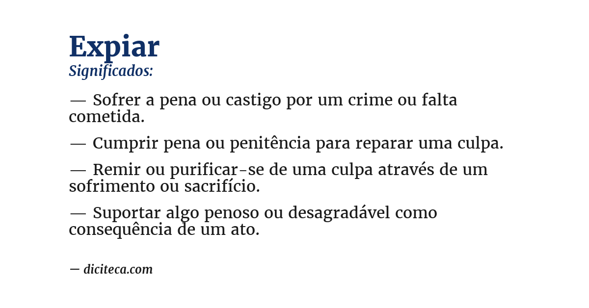 Significado de expiar