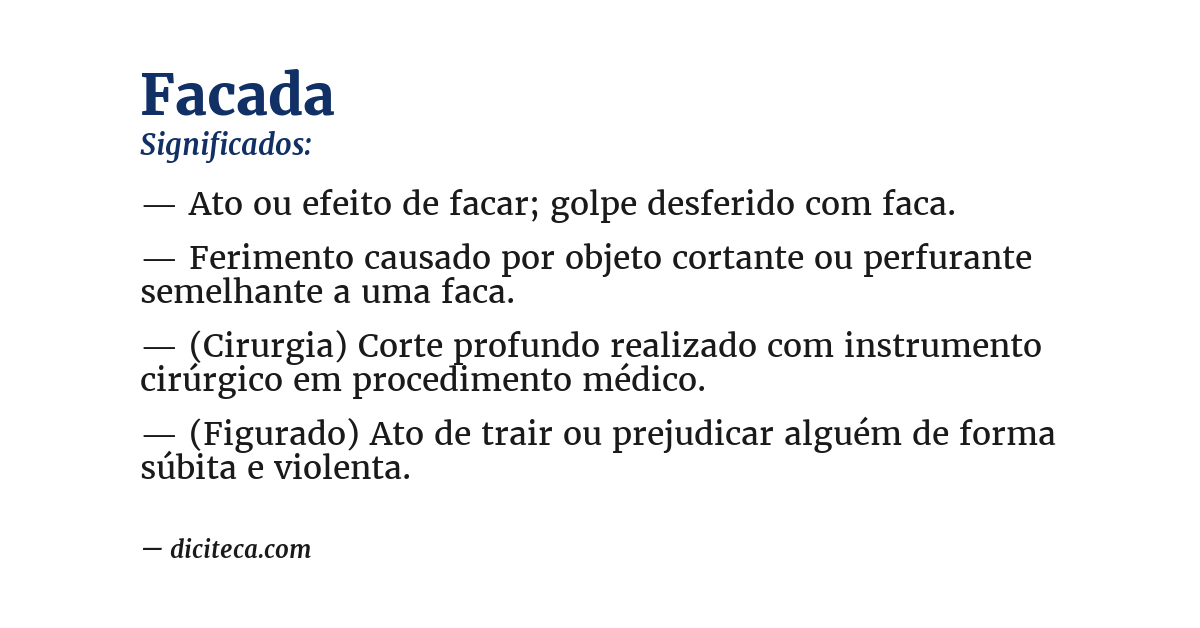 Significado de facada