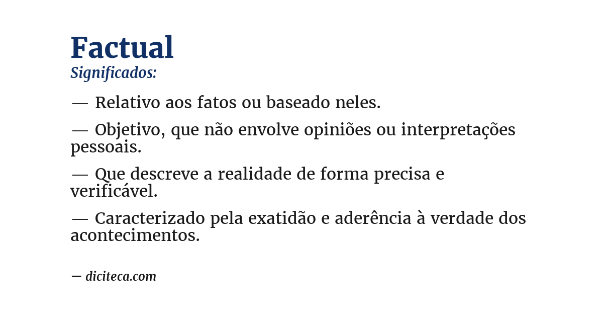 Significado de factual