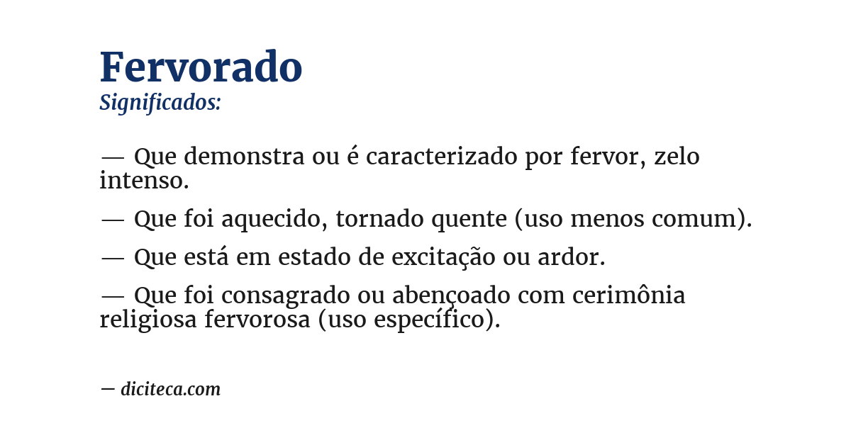 Significado de fervorado