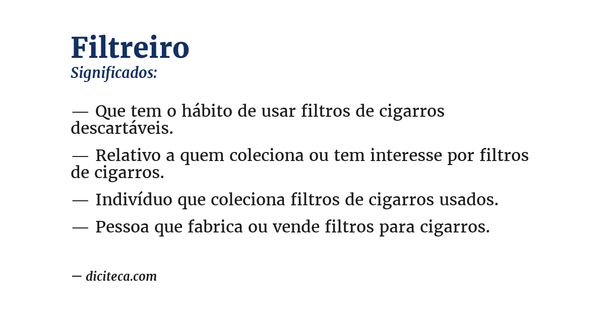 Significado de filtreiro