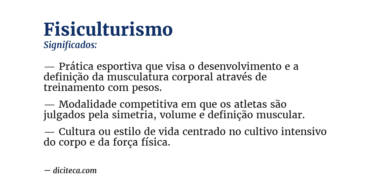Significado de fisiculturismo