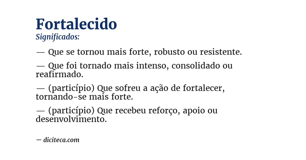 Significado de fortalecido