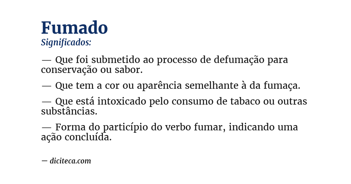 Significado de fumado