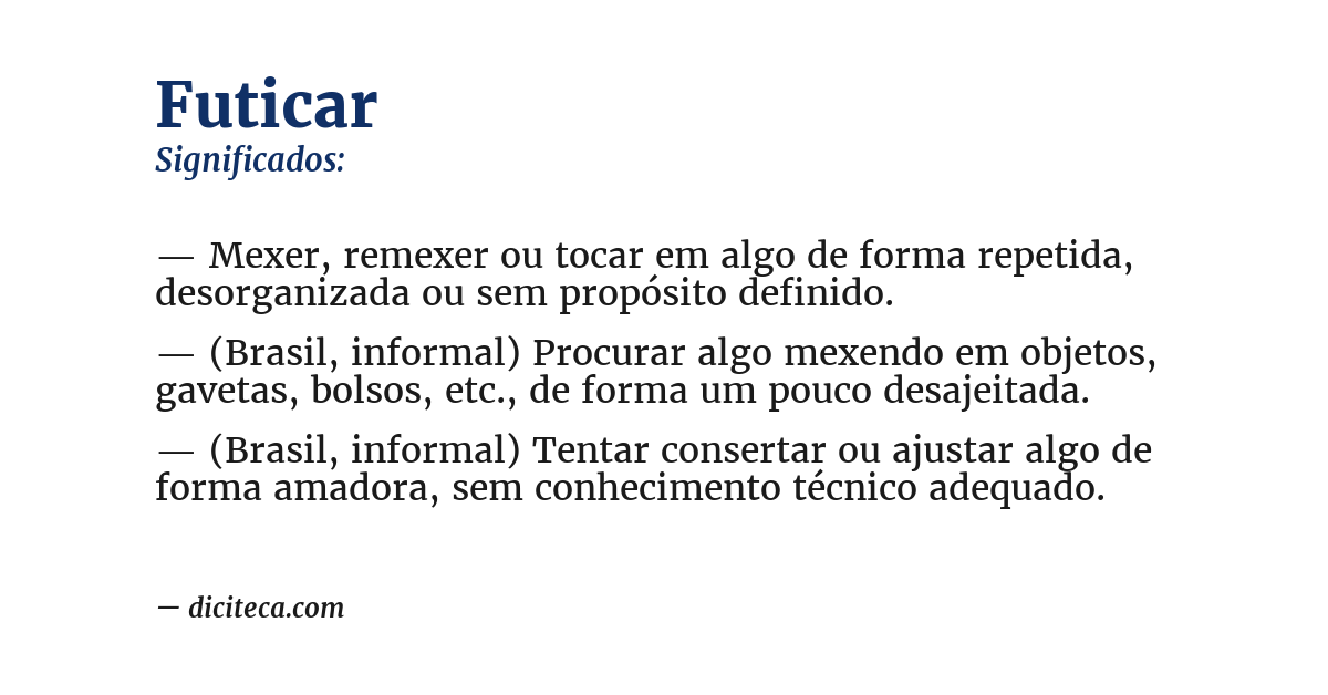 Significado de futicar
