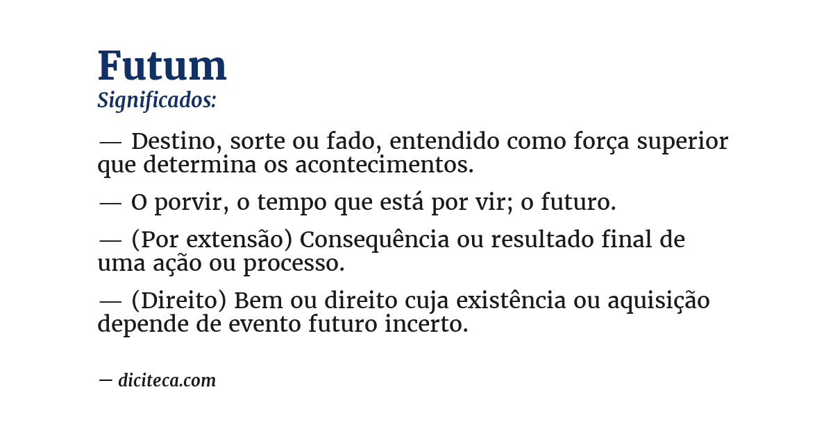 Significado de futum