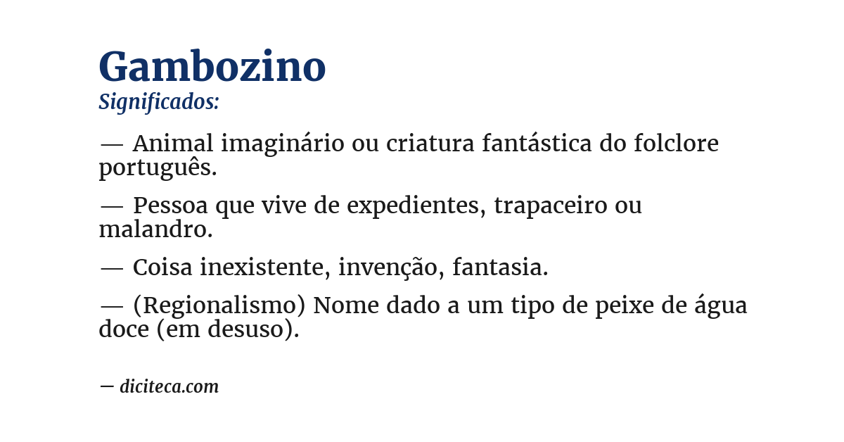 Significado de gambozino