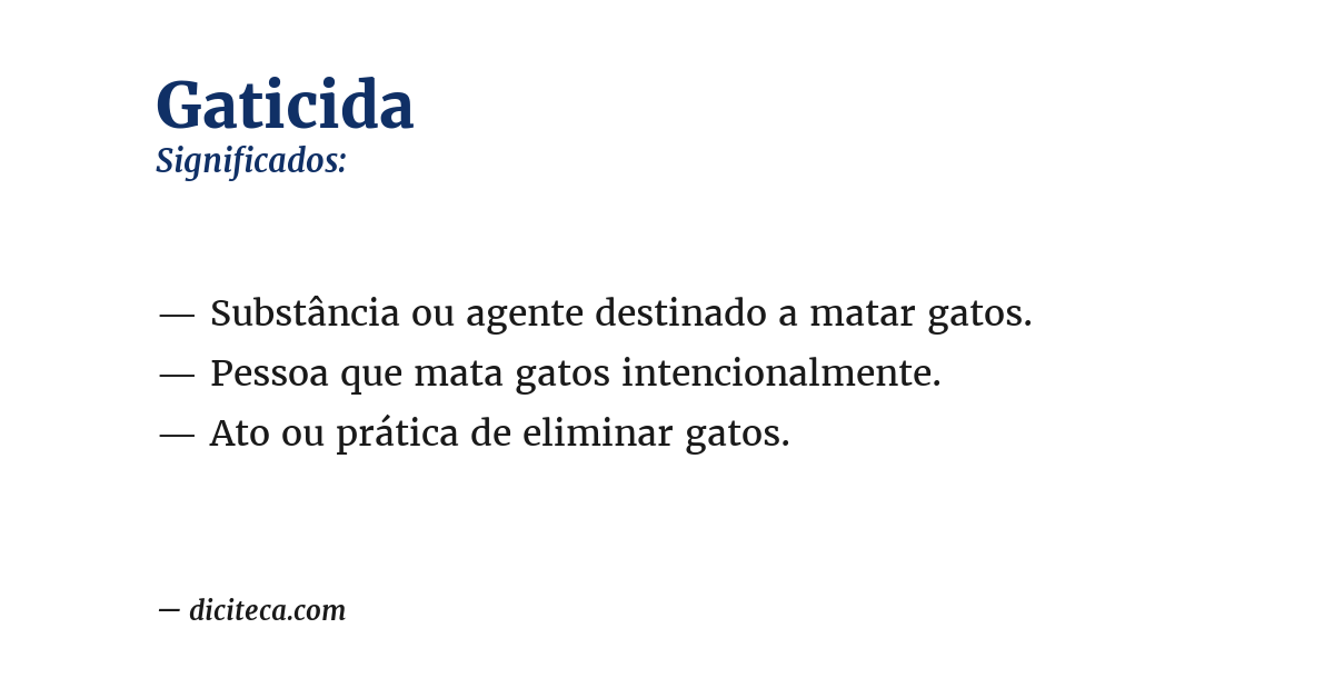Significado de gaticida