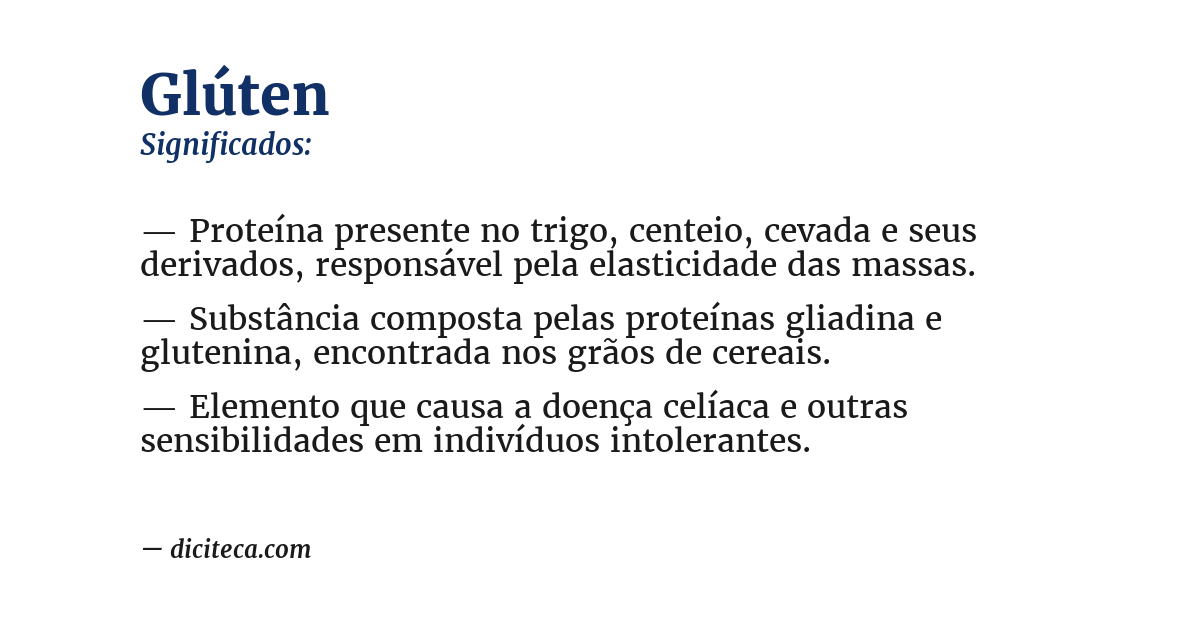 Significado de glúten