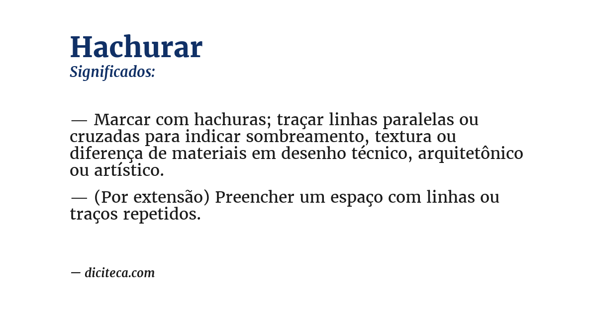 Significado de hachurar
