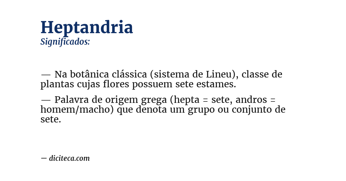 Significado de heptandria