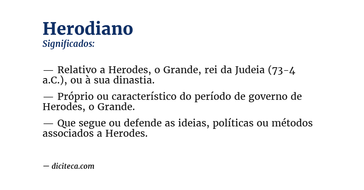 Significado de herodiano