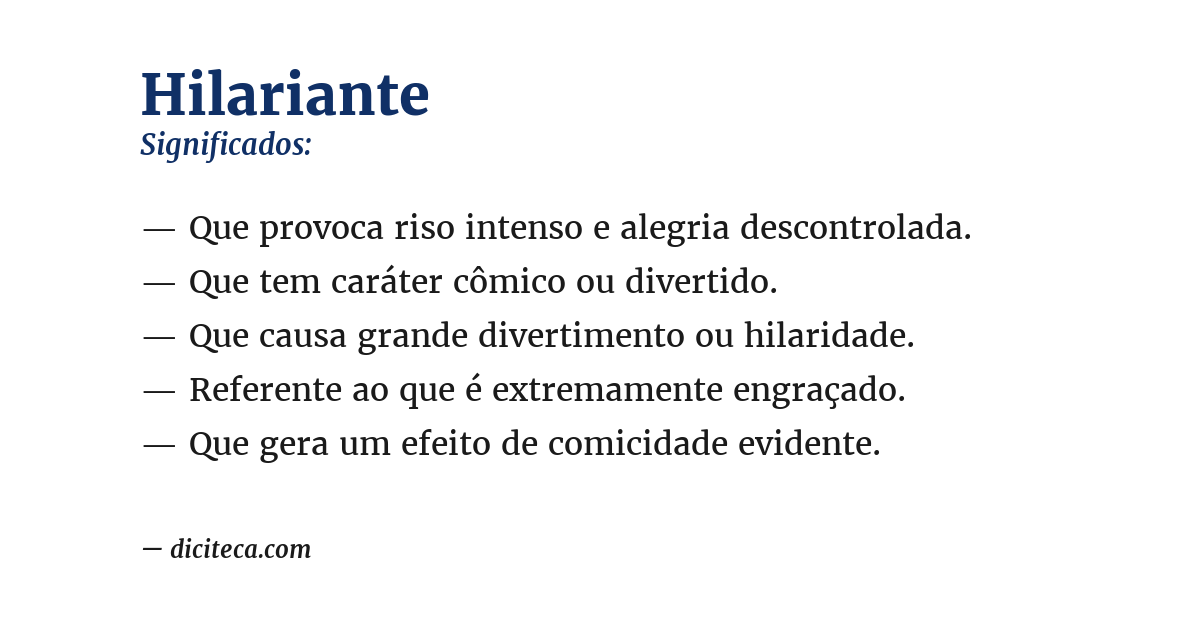 Significado de hilariante