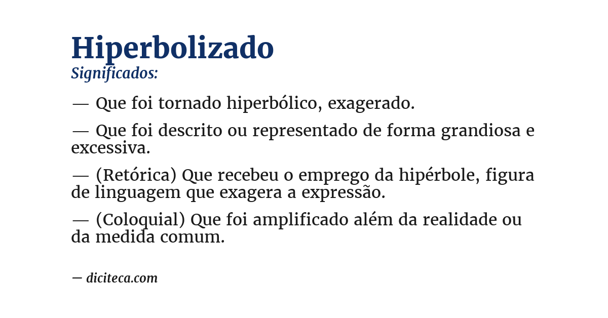 Significado de hiperbolizado