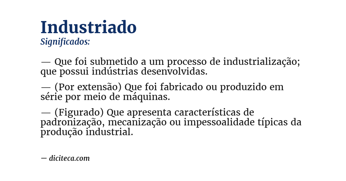 Significado de industriado